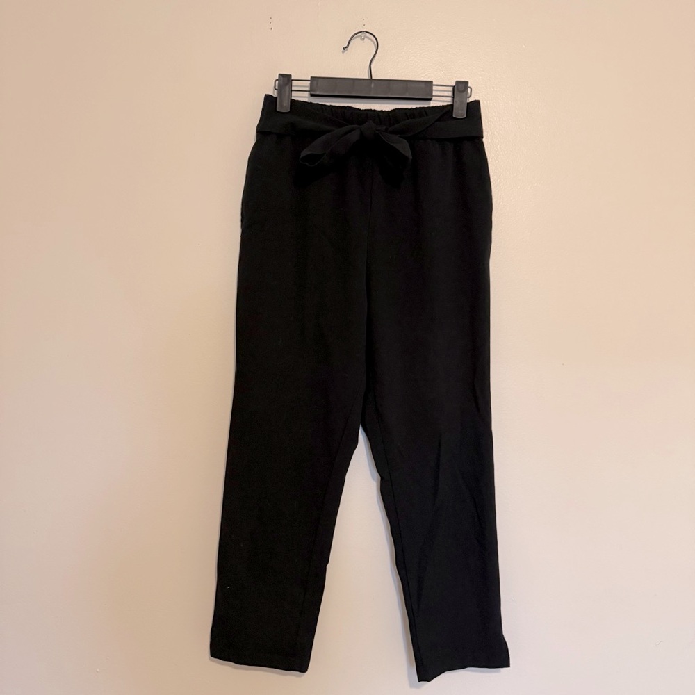 Forever 21 | Black Elastic-Waist Belted Pants